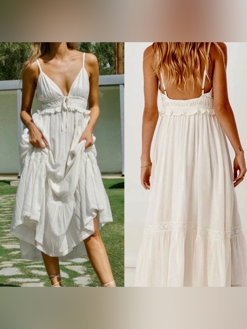 Spell & Gypsy Magnolia Soiree Antique White Medium Dress